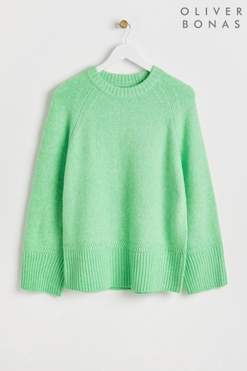Oliver Bonas Green Longline Knitted Jumper (N20947) | £60