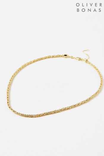 Oliver Bonas Silver Tone Megan Looped Links Chain Necklace (N20985) | £50