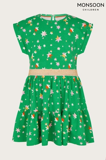 Monsoon Green Stacey Star knitted Dress (N21001) | £23 - £28
