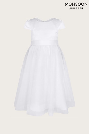 Monsoon Tulle Communion White Dress (N21018) | £45 - £55