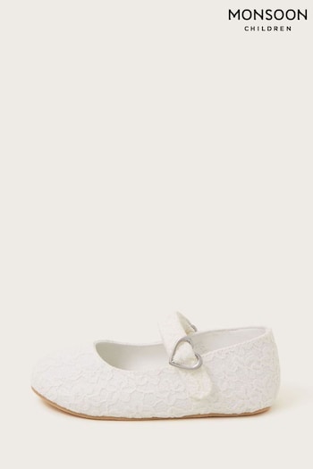 Monsoon Baby Natural Lace Walker Shoes and Bando (N21068) | £22