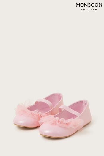 Monsoon Pink Baby Ruffle Walker Closest Shoes (N21074) | £22
