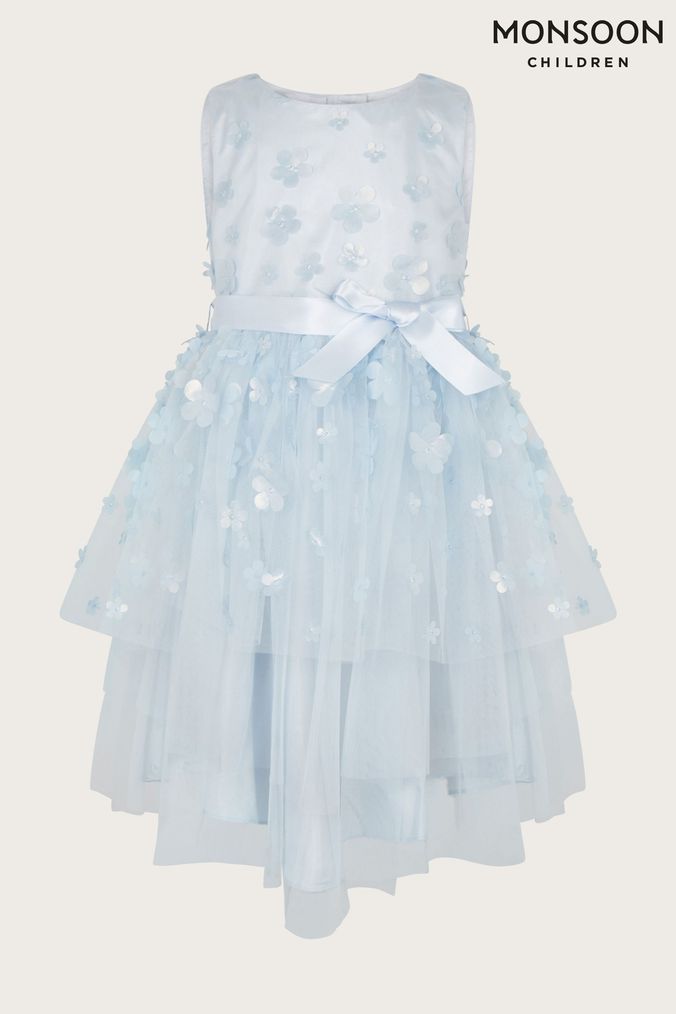 Monsoon blue 2025 flower girl dress