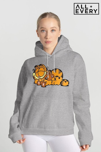 All + Every Grey Garfield Pooky Cuddle Womens Hooded Sweatshirt (N21182) | £40