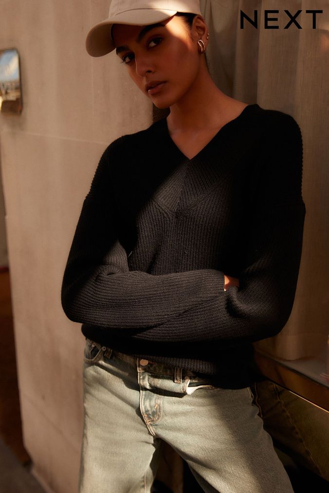 Next ladies black jumpers outlet