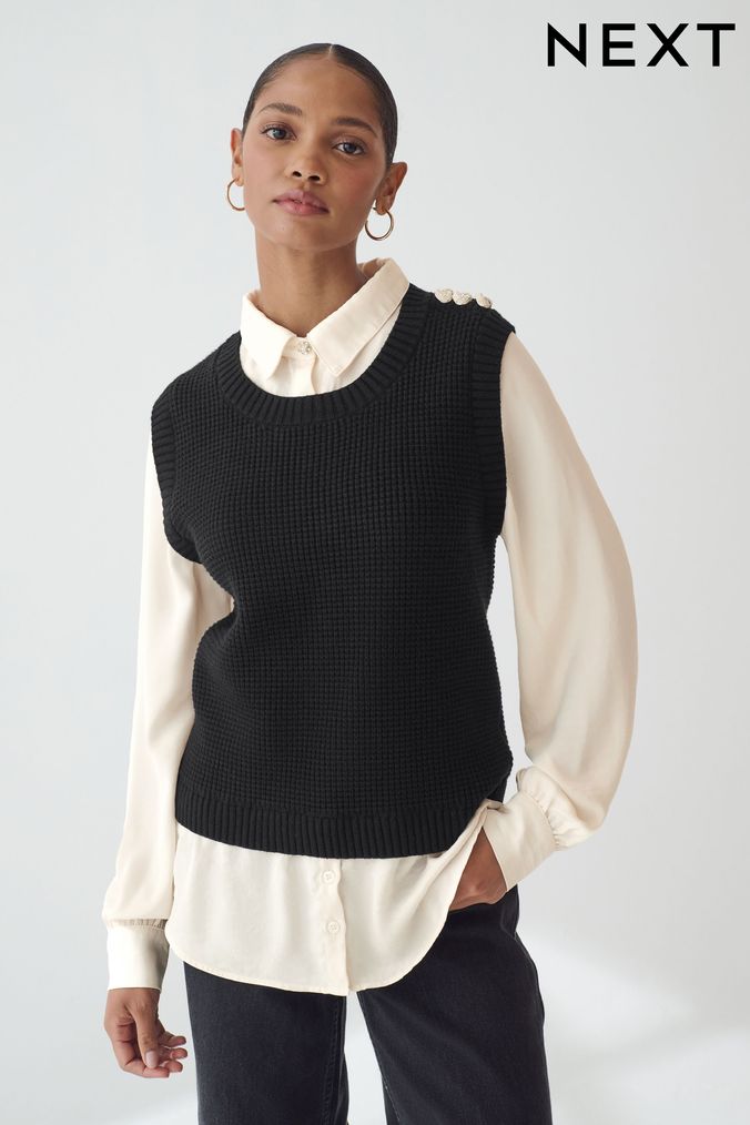 Sleeveless Jumpers Sleeveless Polo Neck Jumpers Next UK