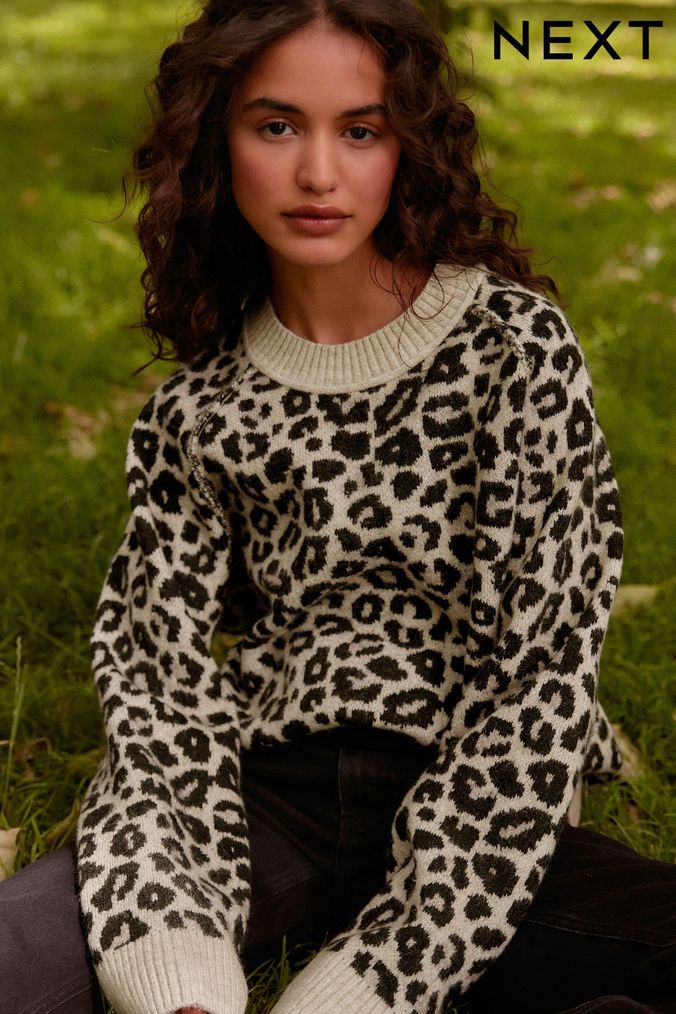 Leopard print jumpers ladies deals