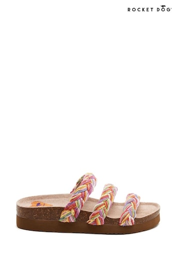 Rocket Dog Pink Ashley String Braid Cotton Sandals (N21453) | £38