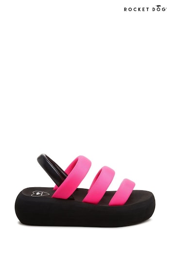 Rocket Dog Pink Smile Neoprene Fabric Sandals (N21476) | £32