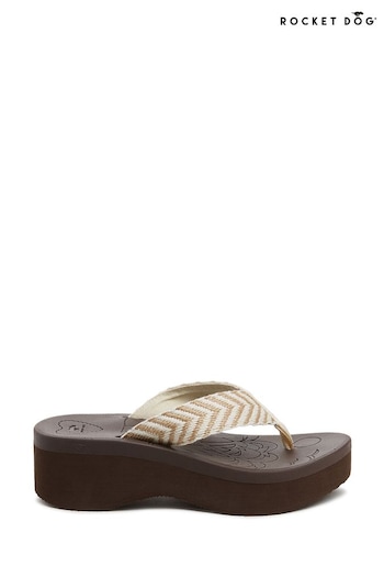 Rocket Dog Tizzy Cordel Linen Sandals Wows (N21479) | £28