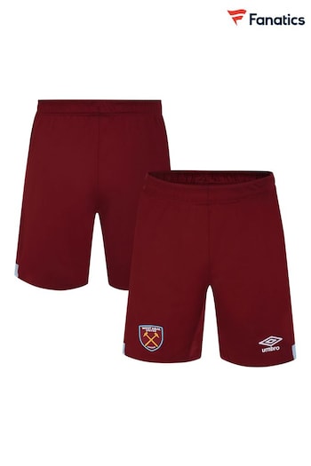 Fanatics Red West Ham United Umbro Home Shorts 2023-24 (N21662) | £45