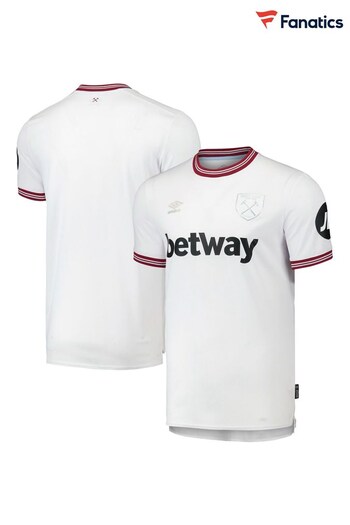 Fanatics West Ham United Umbro Away White Shirt 2023-24 (N21664) | £80