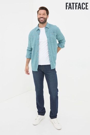 FatFace Blue Straight Fit Recycled sweatshirt Jeans (N21671) | £59