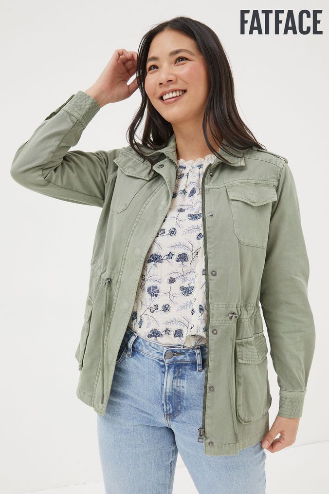 Womens green store utility jacket