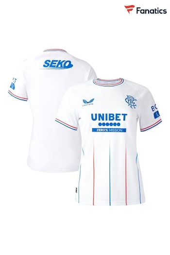 Fanatics Glasgow Rangers Away White Shirt 2023-24 Womens (N21755) | £70