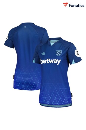 Fanatics Blue West Ham United Umbro Third Shirt 2023-24 Womens (N22116) | £75