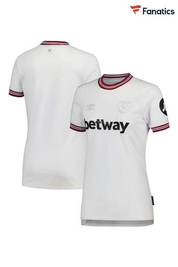 Fanatics West Ham United Umbro Away White Shirt 2023-24 Womens (N22128) | £80