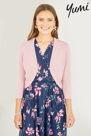 Yumi Pink Knitted Bolero (N22215) | £35