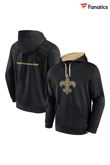 Fanatics NFL New Orleans Saints Defender Streaky Poly Fleece Pullover Black Hoodie (N22406) | £55