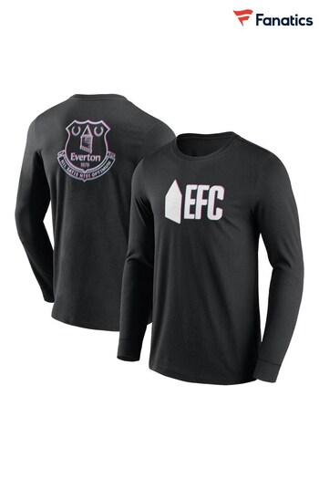 Fanatics Everton Defect Graphic Long Sleeve Black T-Shirt (N22408) | £32