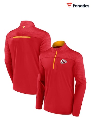 Fanatics Red NFL Kansas City Chiefs Defender Streaky Poly Quarter-Zip Sweatshirt (N22411) | £48