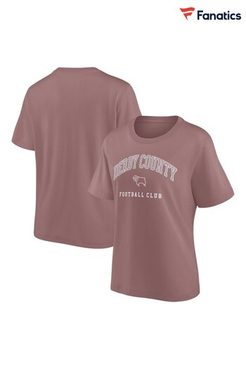 Fanatics Oversized Red Derby County Schoolyard Retro Graphic T-Shirt Womens (N22415) | £22