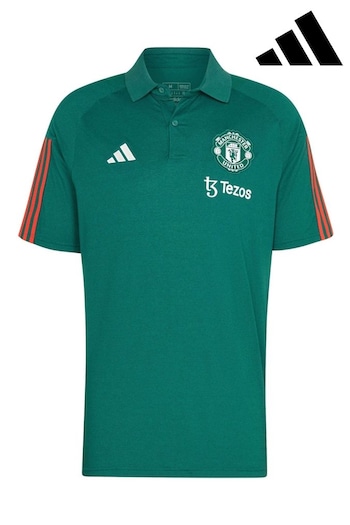adidas retro Green Manchester United Training Polo Shirt (N22434) | £40