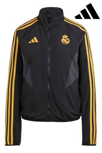 adidas Black Real Madrid European Anthem Jacket Womens (N22435) | £120