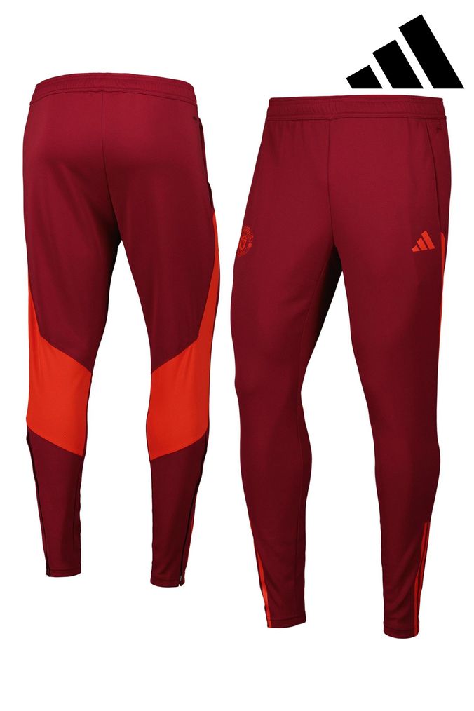 Adidas red joggers outlet