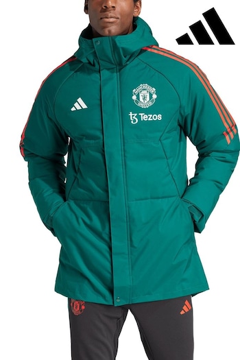 adidas Green Manchester United Training Stadium Parka Jacket (N22472) | £180