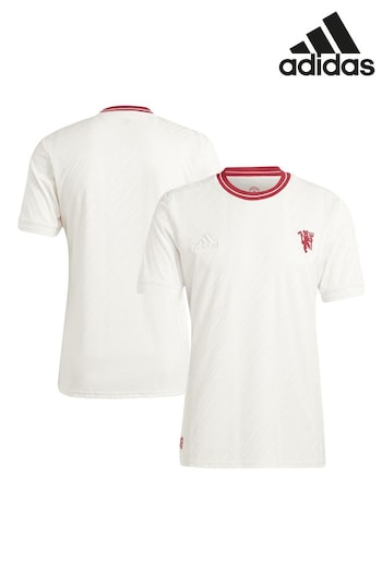 adidas White Manchester United Lifestyler Top (N22496) | £90