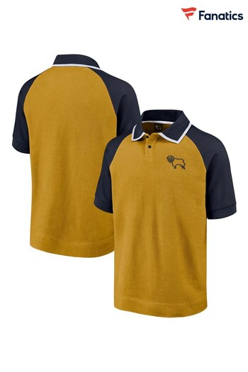 Fanatics Gold Derby County True Classic Polo Shirt (N22626) | £35