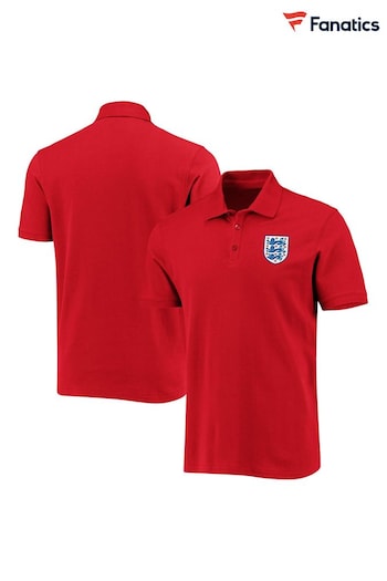 Fanatics Red England Small Crest Polo Shirt (N22647) | £20
