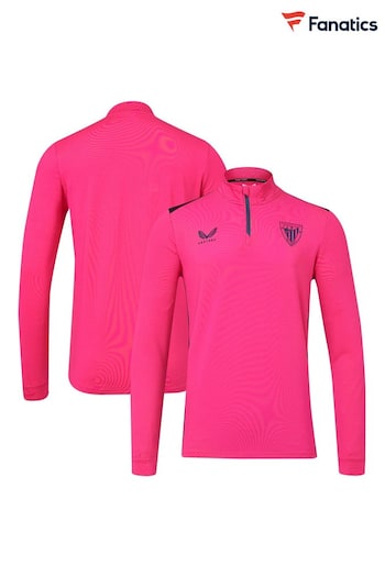 Fanatics Pink Athletic Bilbao Training 1/4 Zip Midlayer (N22666) | £60