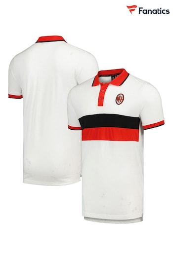 Fanatics AC Milan 1998 Archive Polo White Shirt (N22720) | £30