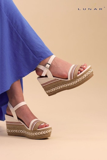 Lunar Alicante Wedge White Sandals (N22823) | £40