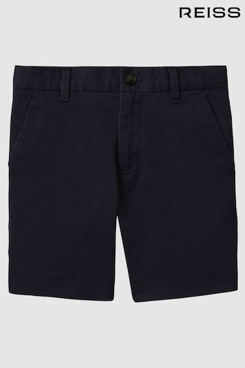 Reiss Navy Wicket Teen Casual Chino Shorts (N22867) | £34
