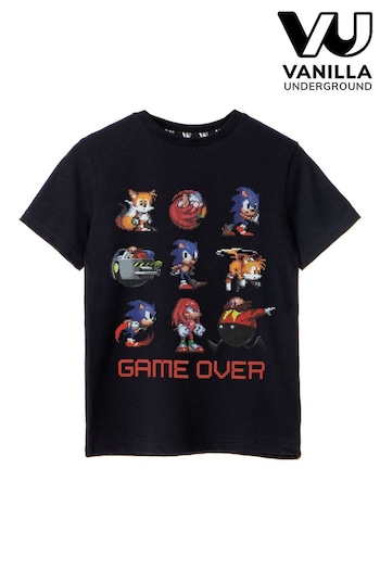 Vanilla Underground Black Sonic Boys Licencing T-Shirt (N22881) | £14