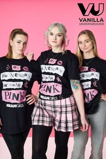 Vanilla Underground Black Mean Girls Ladies Licencing T-Shirt (N22919) | £21