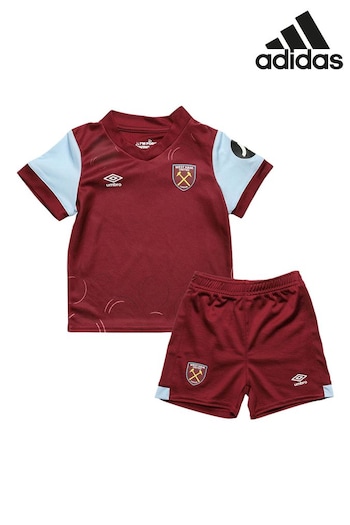 adidas Red Baby West Ham United Umbro Home Kit Shirt 2023-24 (N22999) | £55