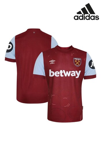 adidas Red West Ham United Umbro Home Shirt (N23005) | £80