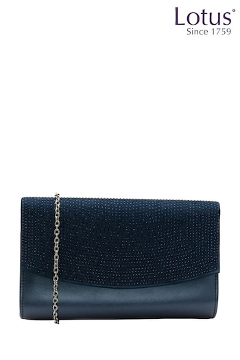 Lotus Blue Clutch Bag With Chain (N23035) | £50