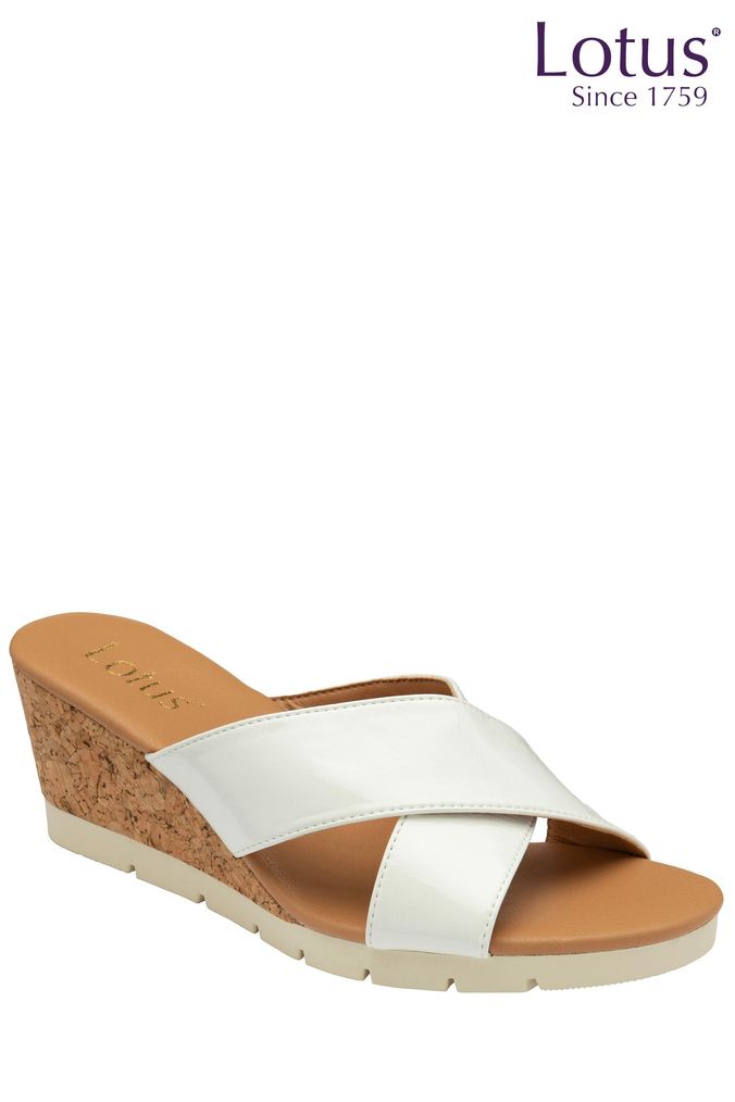 Next white wedge sandals shop