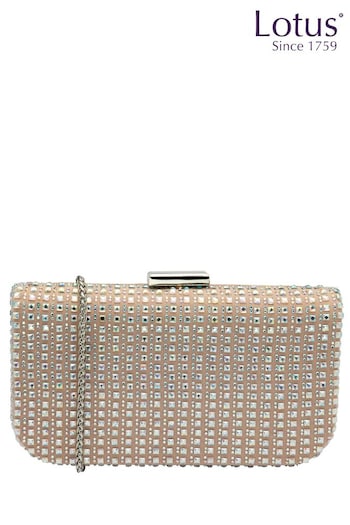 Lotus Pink Dark Clutch Bag With Chain (N23051) | £55