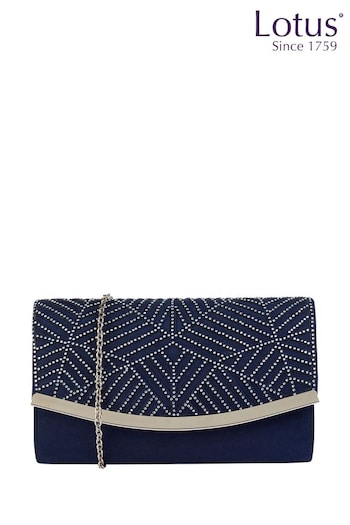 Lotus Blue Clutch Bag With Chain (N23053) | £55