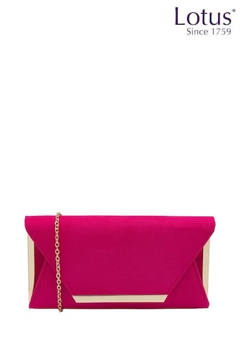 Lotus Pink Clutch Bag With Chain (N23081) | £60