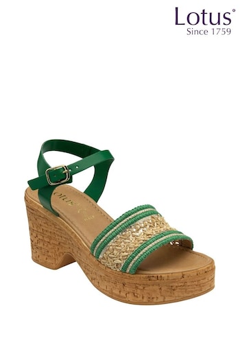 Lotus Green Open-Toe Sandals (N23108) | £60