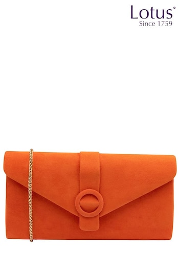 Lotus Orange Clutch Bag With Chain (N23111) | £80