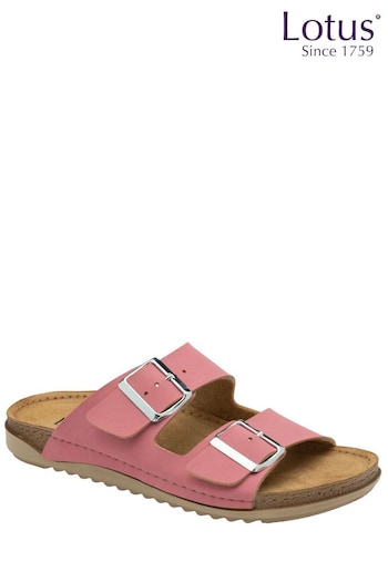 Lotus Pink Flat Mule Sandals (N23121) | £45