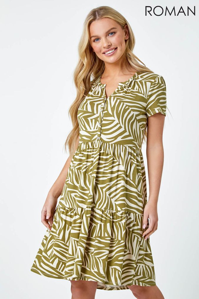 Roman originals animal print dress store